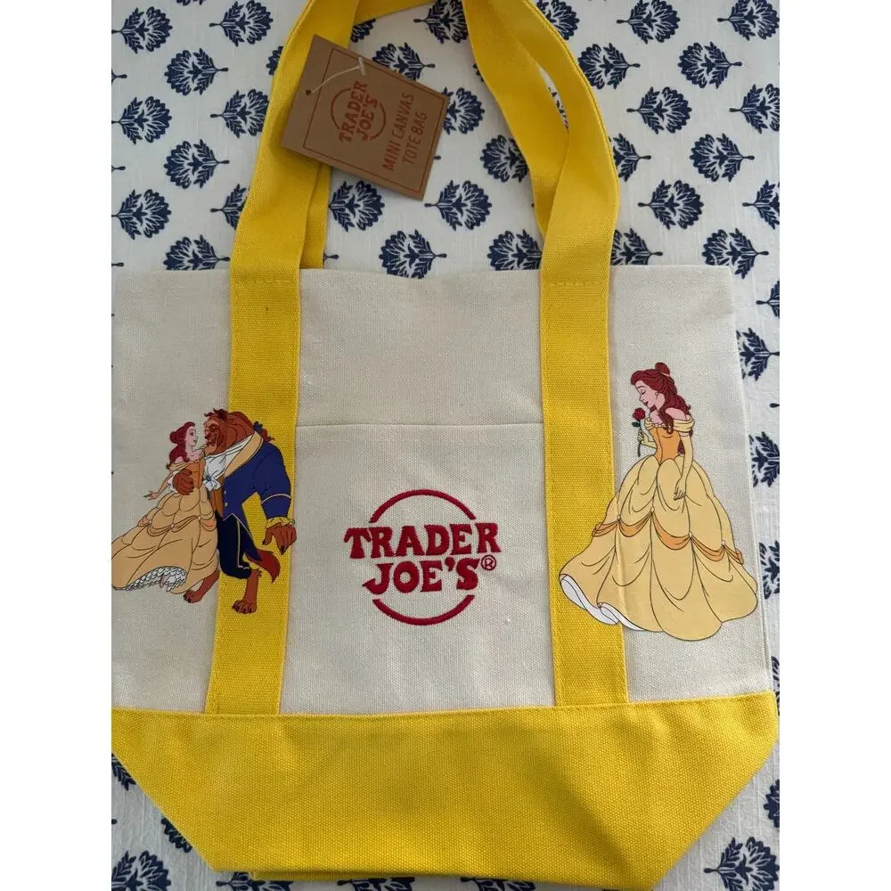 Disney Belle Double Sided Custom Made Trader Joes Mini Tote